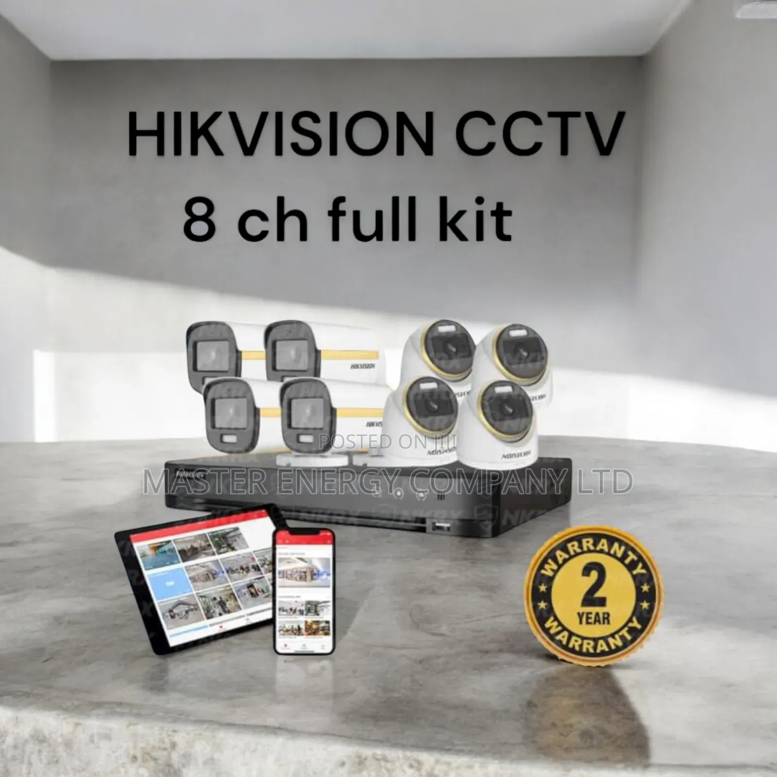 8 Channel 2mp CCTV Cameras Full Kit Colorvu KKGSHJ