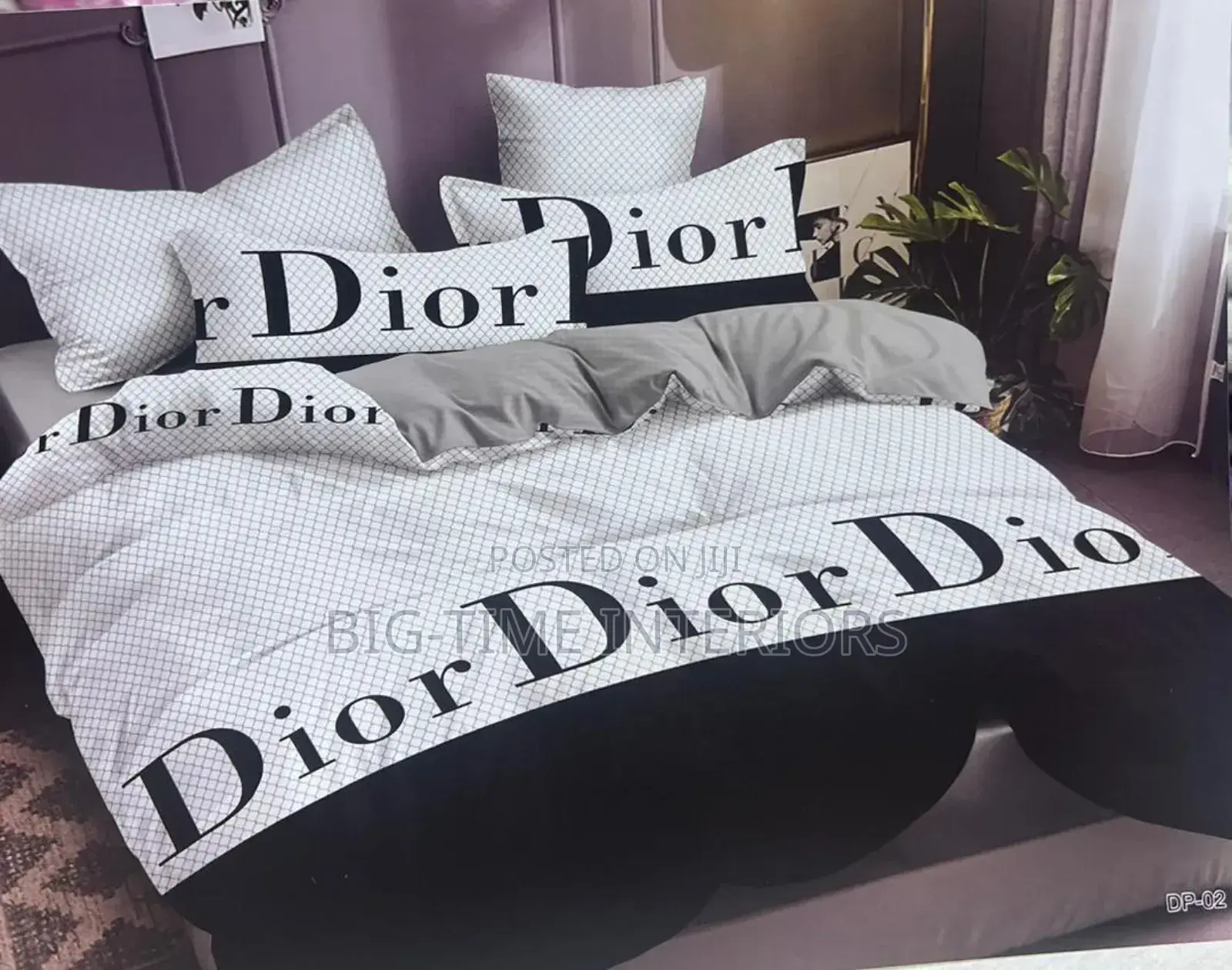 6*6 Dior Label Duvet Set With 1bedsheet and 2 Pillowcases