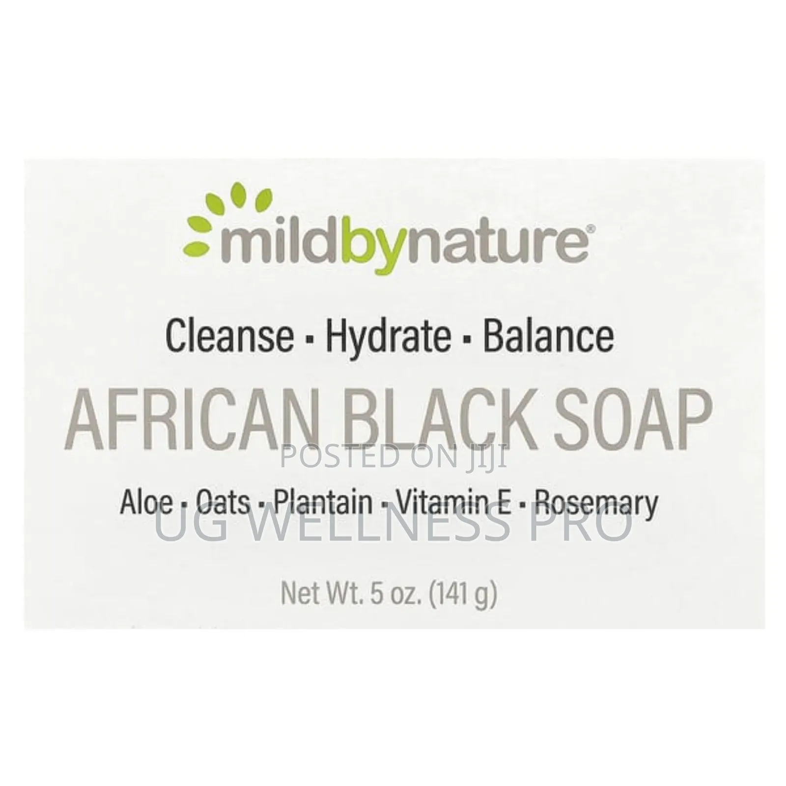 Mild by Nature, African Black Bar Soap, 5 Oz (141 G)