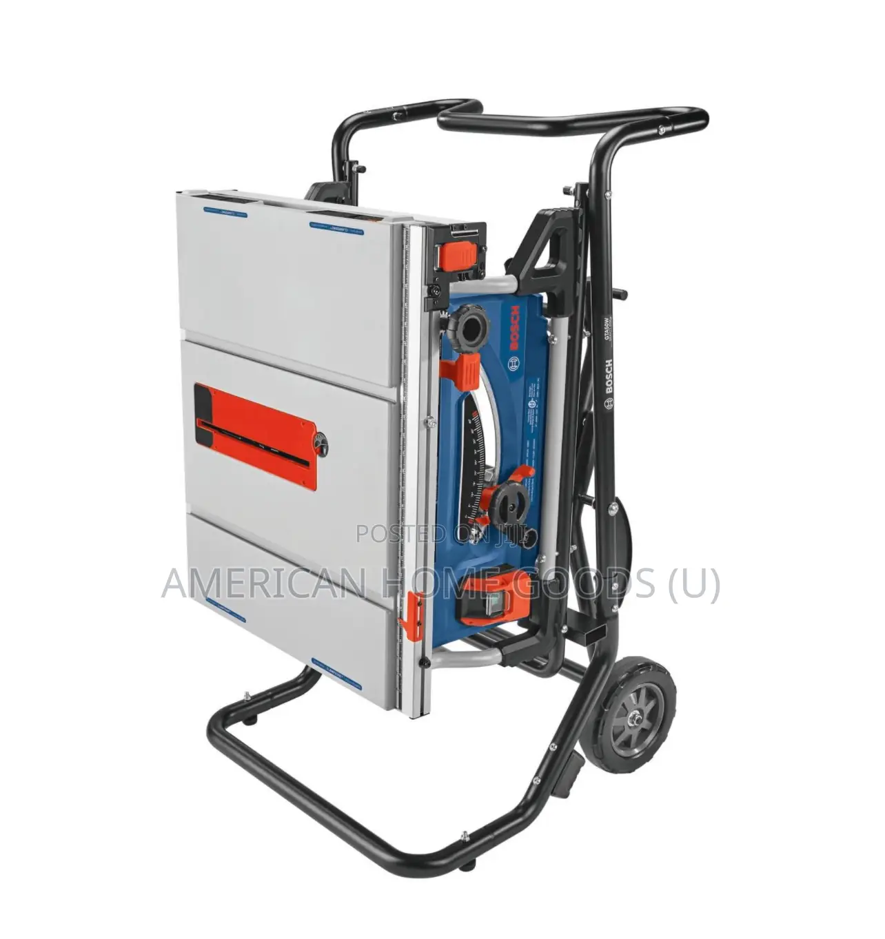 Bosch 10” Portable Jobsite Table Saw, Wheeled Stand, 4hp