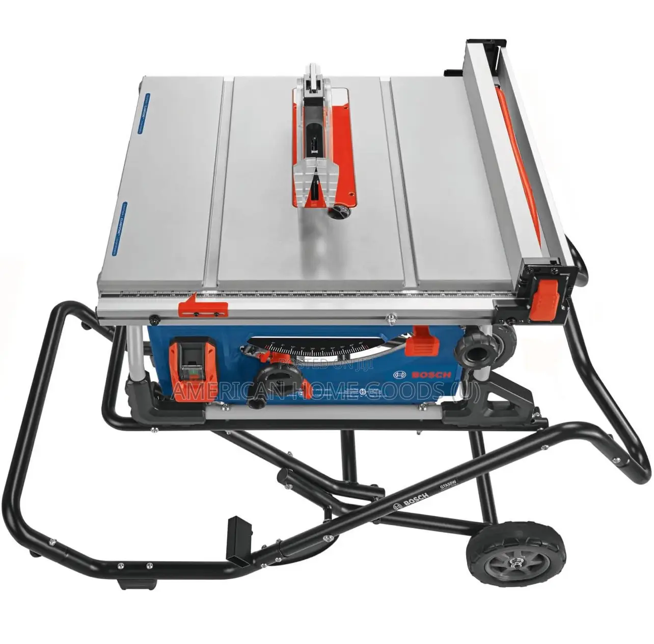 Bosch 10” Portable Jobsite Table Saw, Wheeled Stand, 4hp