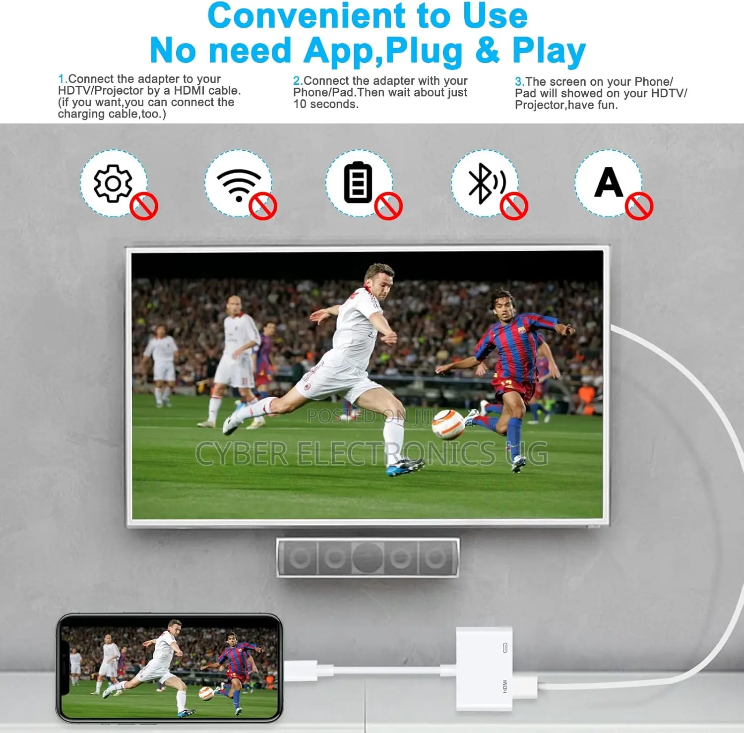 Lightning to HDMI Adapter for iPhone