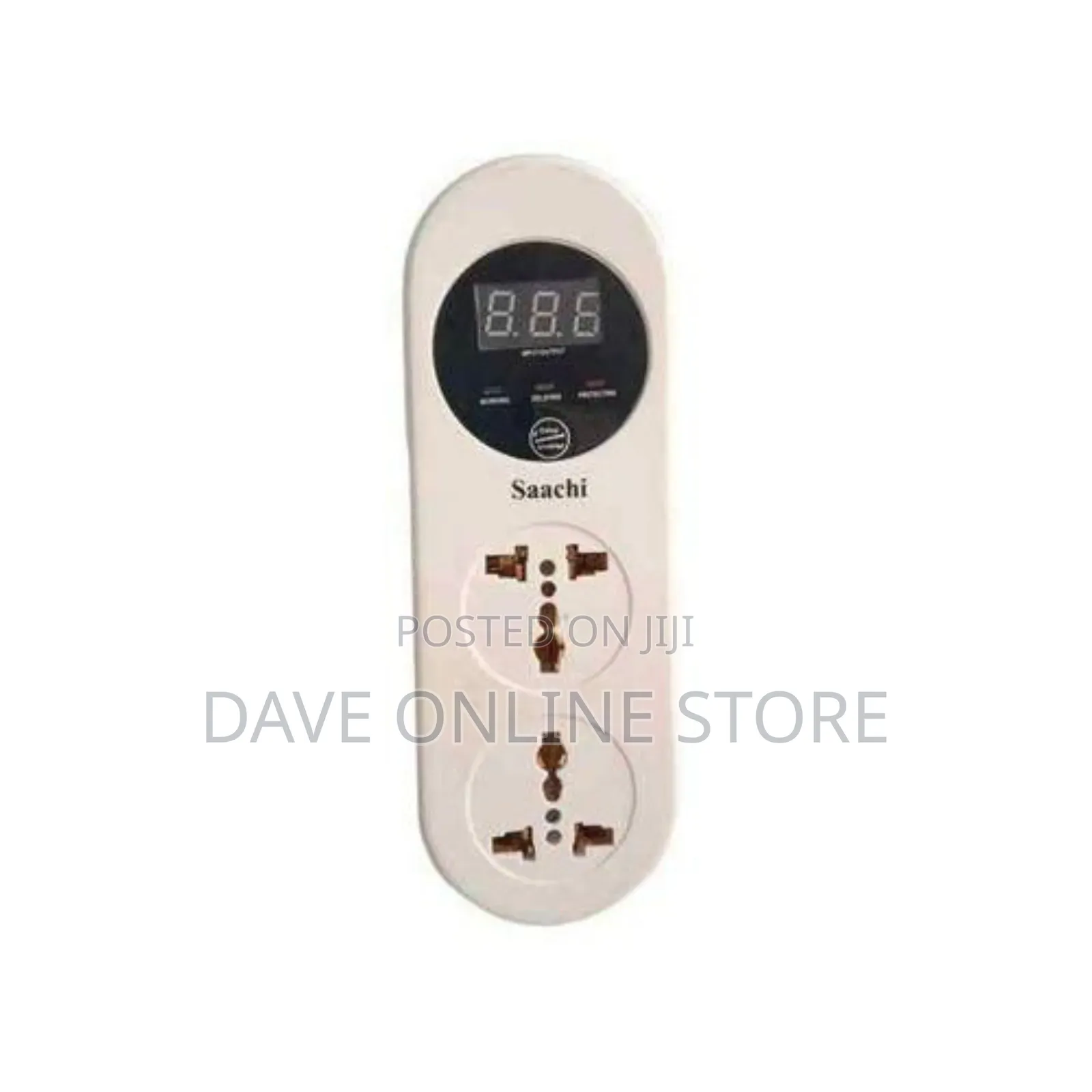 Saachi 15 Amps Voltage/Power Guard With 2-Plugs - White