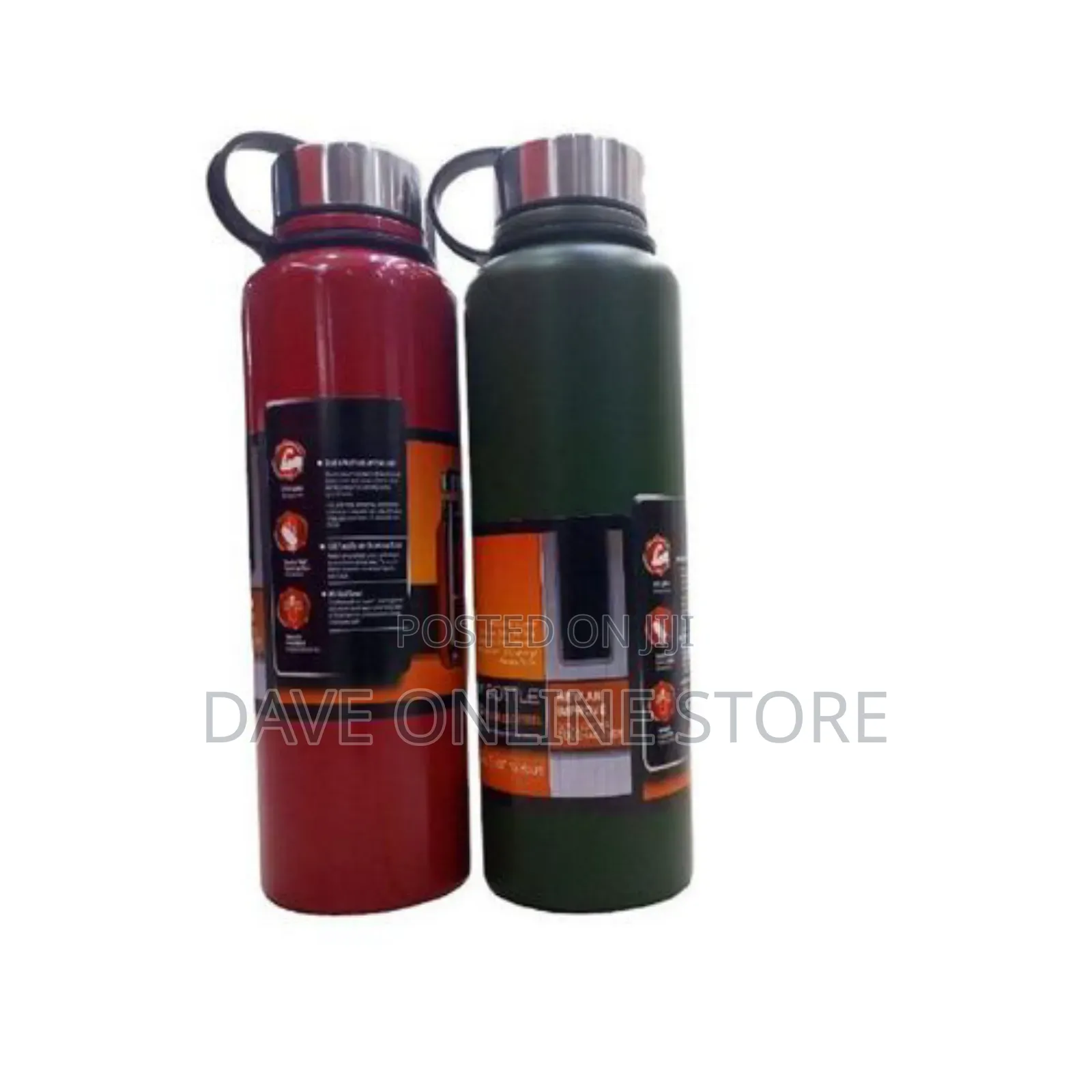 JK Stainless Steel Vacuum Bottle Flask 1.5 Litres - Black