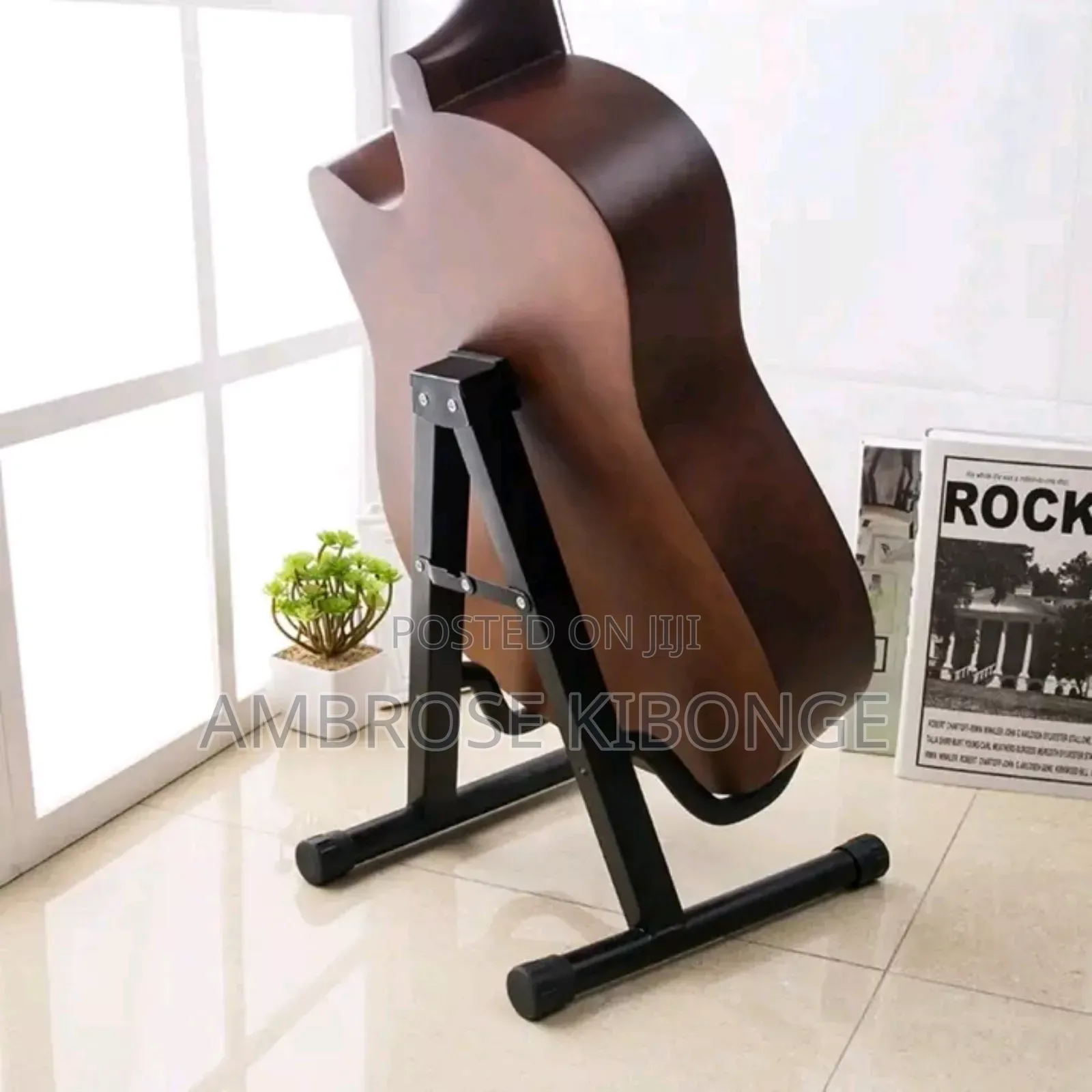 Guitar Support Durable Metallic Duty Adjustable Guitar Stand