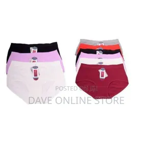 Ladies Cotton Strenching Panties , Assorted Colors - 6pcs