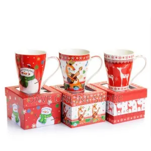 Christmas Gift Cup/Mug With Saucer Spoon- Design May Vary