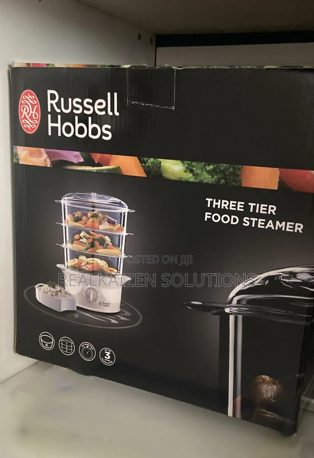 UK Russell Hobbs 9L 3 Tier Food Steamer 800W