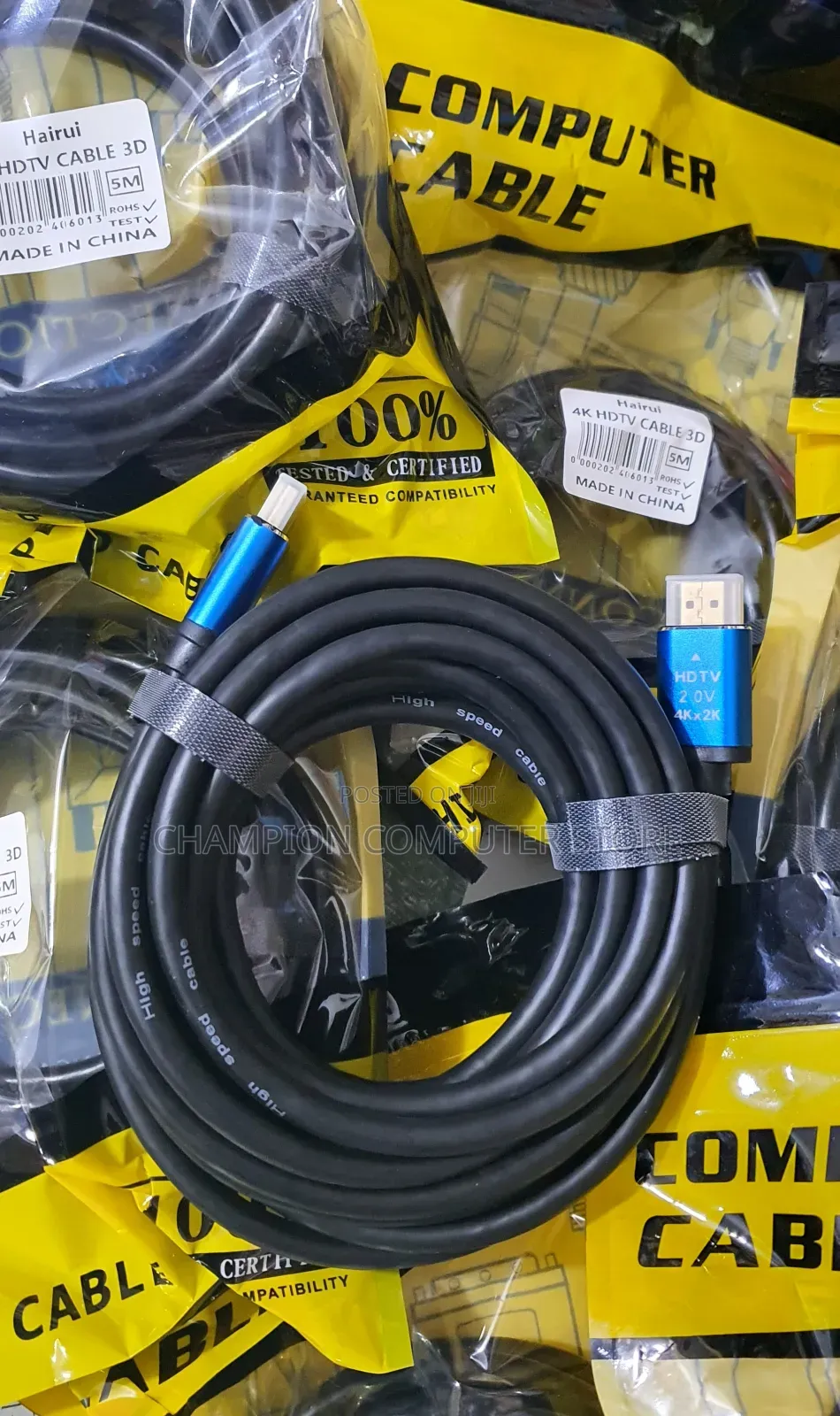5m Metre Hdmi Cable 3d/Hd High-Speed Hdmi 2.0 Support