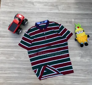 Decent Striped Collar T-Shirt