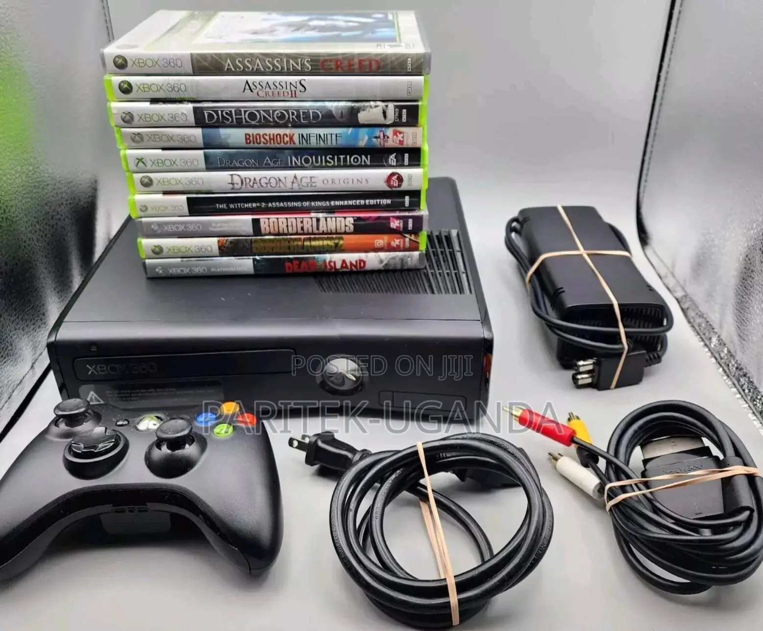 Microsoft Xbox 360 With 4GB Black Console + 10 Games