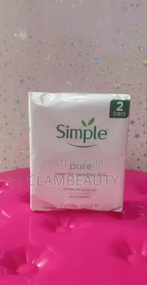 Simple Pure Soap for Sensitive Skin 2 Bars