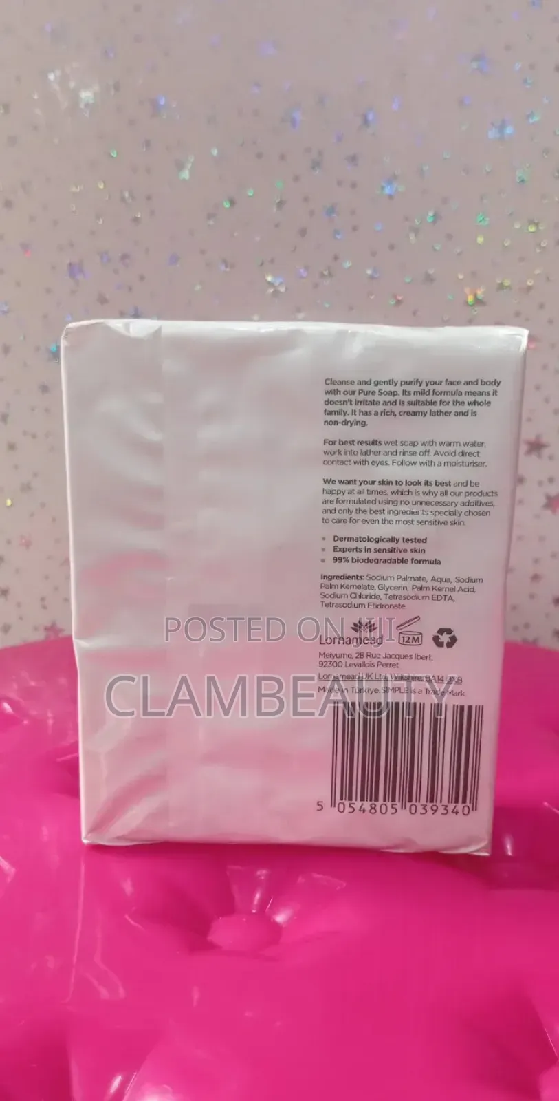Simple Pure Soap for Sensitive Skin 2 Bars