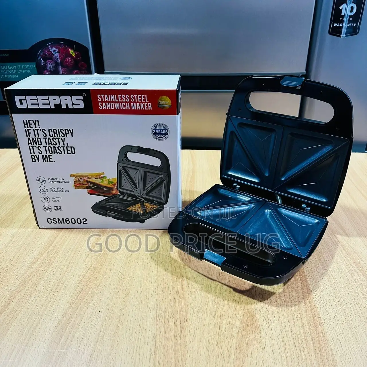 GEEEPAS Stainless Steel Sandwich Maker GSM6002