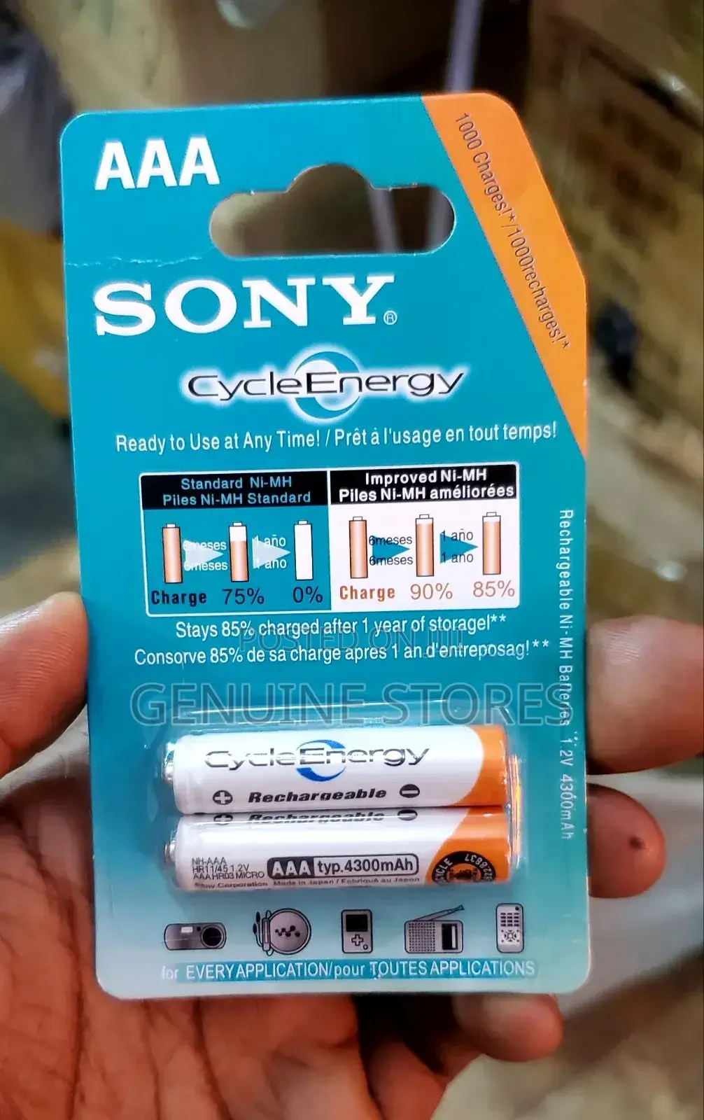 Sony Tripple AAA Rechargeable Batteries