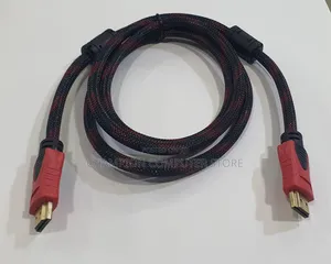 1.5m Metre Black and Red Braided Hdmi Cable High Speed 1.4v