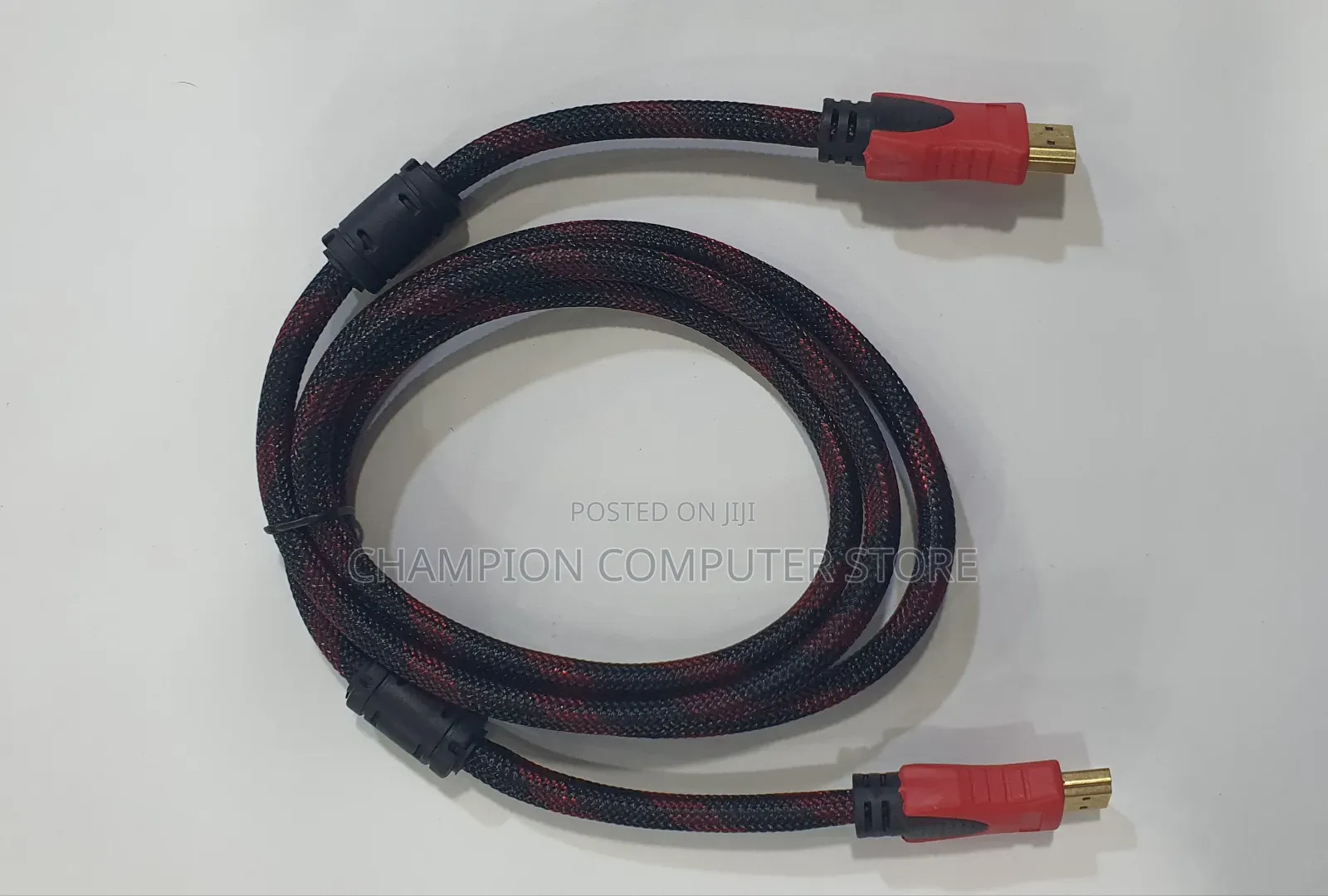 1.5m Metre Black and Red Braided Hdmi Cable High Speed 1.4v