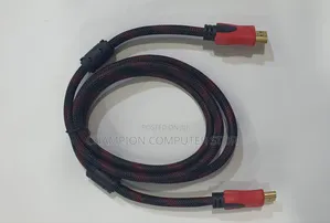 1.5m Metre Black and Red Braided Hdmi Cable High Speed 1.4v