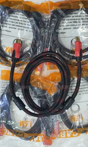 1.5m Metre Black and Red Braided Hdmi Cable High Speed 1.4v