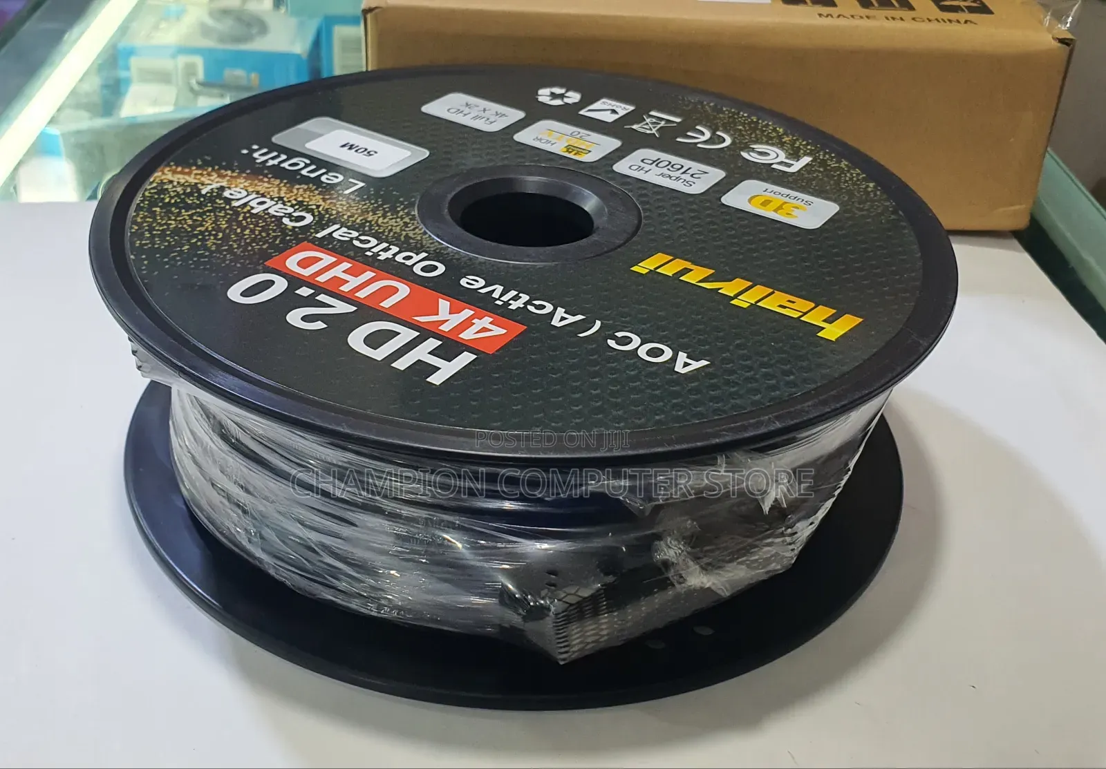 50m Metres 4k Hdmi Cable Uhd 2.0/2.1 Fibre Optic Cable