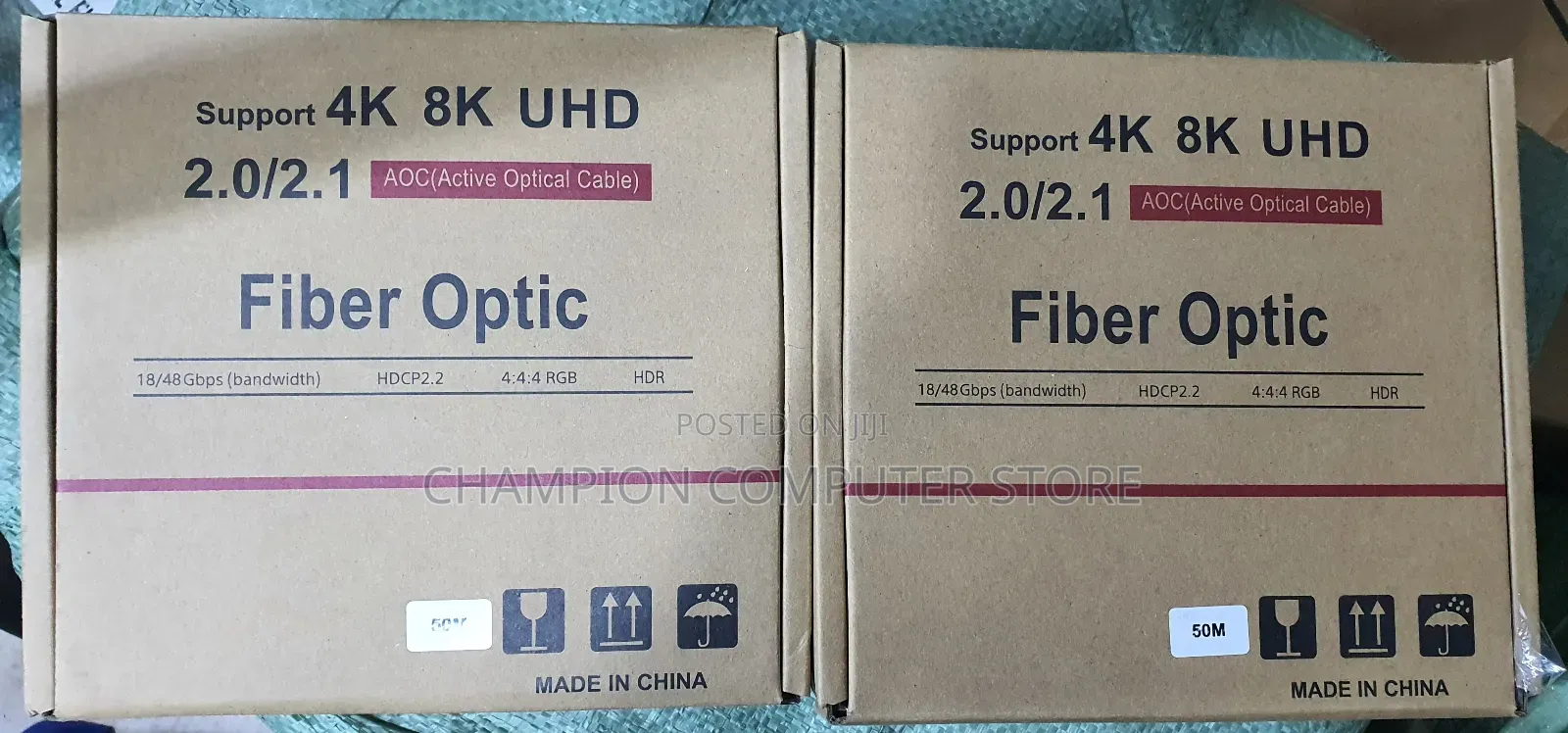 50m Metres 4k Hdmi Cable Uhd 2.0/2.1 Fibre Optic Cable