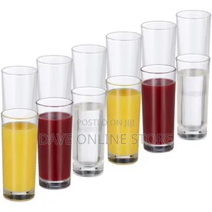 Long Water/ Juice Glasses, 12 Pieces