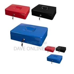 10 Inches Safe Cash Box Money Bank - Red,Blue,Black