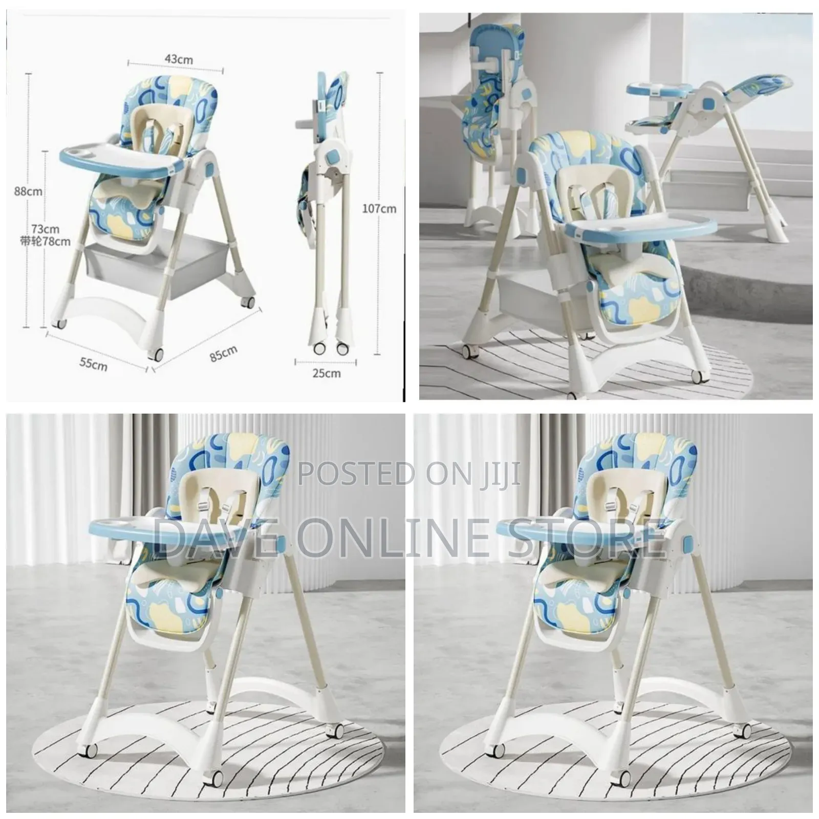 Foldable Baby Dining Table Chair