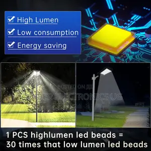 1pc 1000w Solar Street Light Outdoor With Motion Sensor and Remote