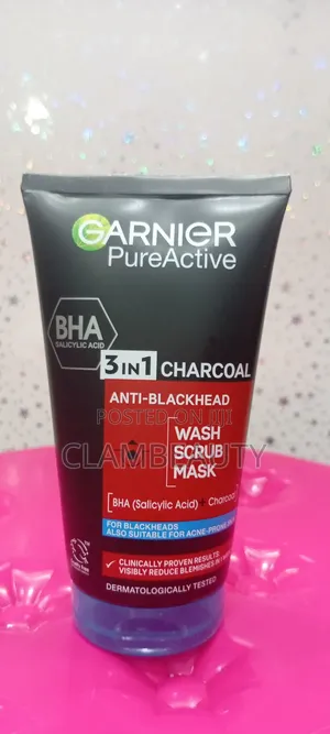 Photo - Garnier Pure Active 3 in 1 Charcoal Wash Scrub Mask