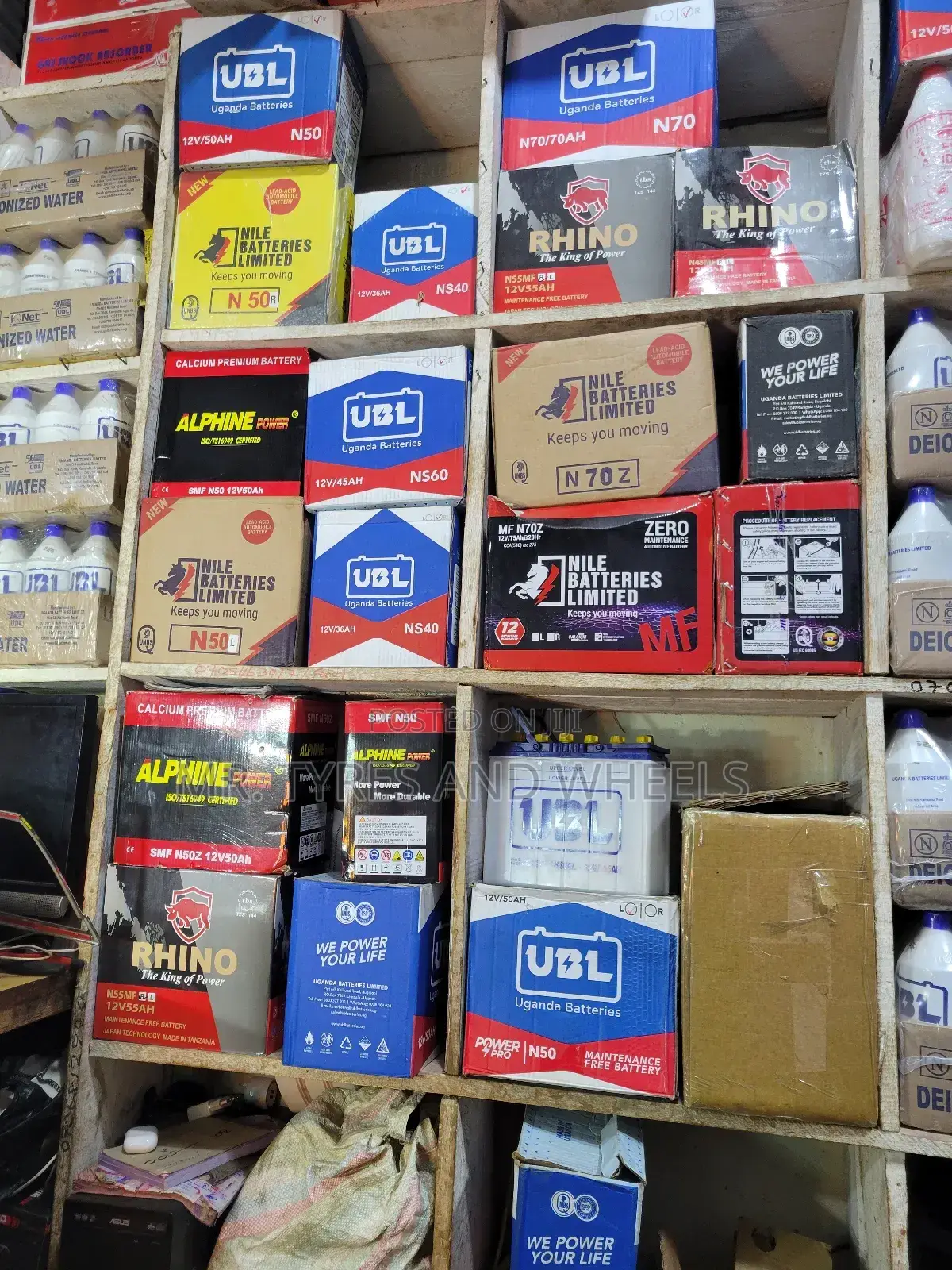 CAR  Batteries  and Water  for Batteries  and Acid 