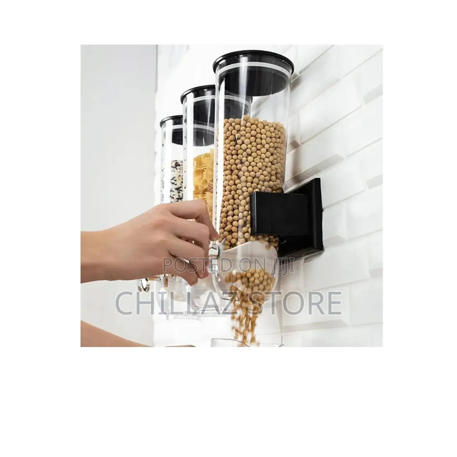 Wall Mounted Dry Food Dispenser.