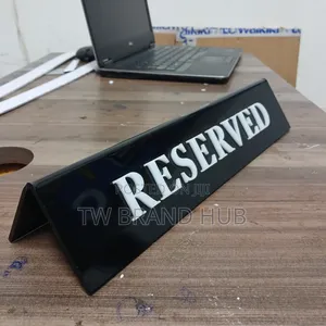 Reserved 3D Table Signpost