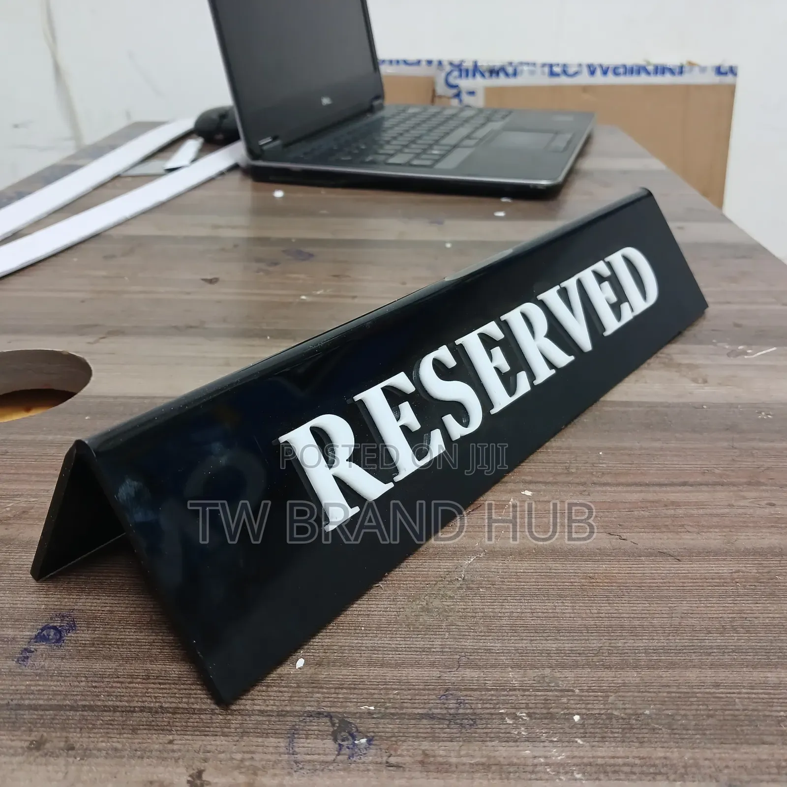 Reserved 3D Table Signpost