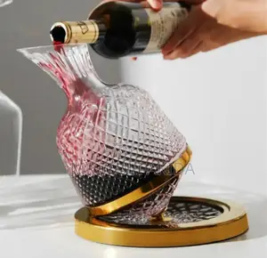 1500ML Crystal Breather 3600rotating Wine Decanter Tumbler