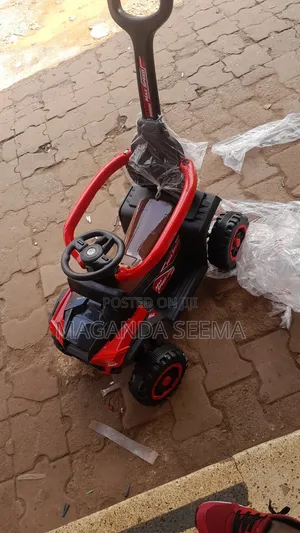 Pushing Baby Car