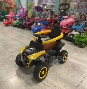 Pushing Baby Car