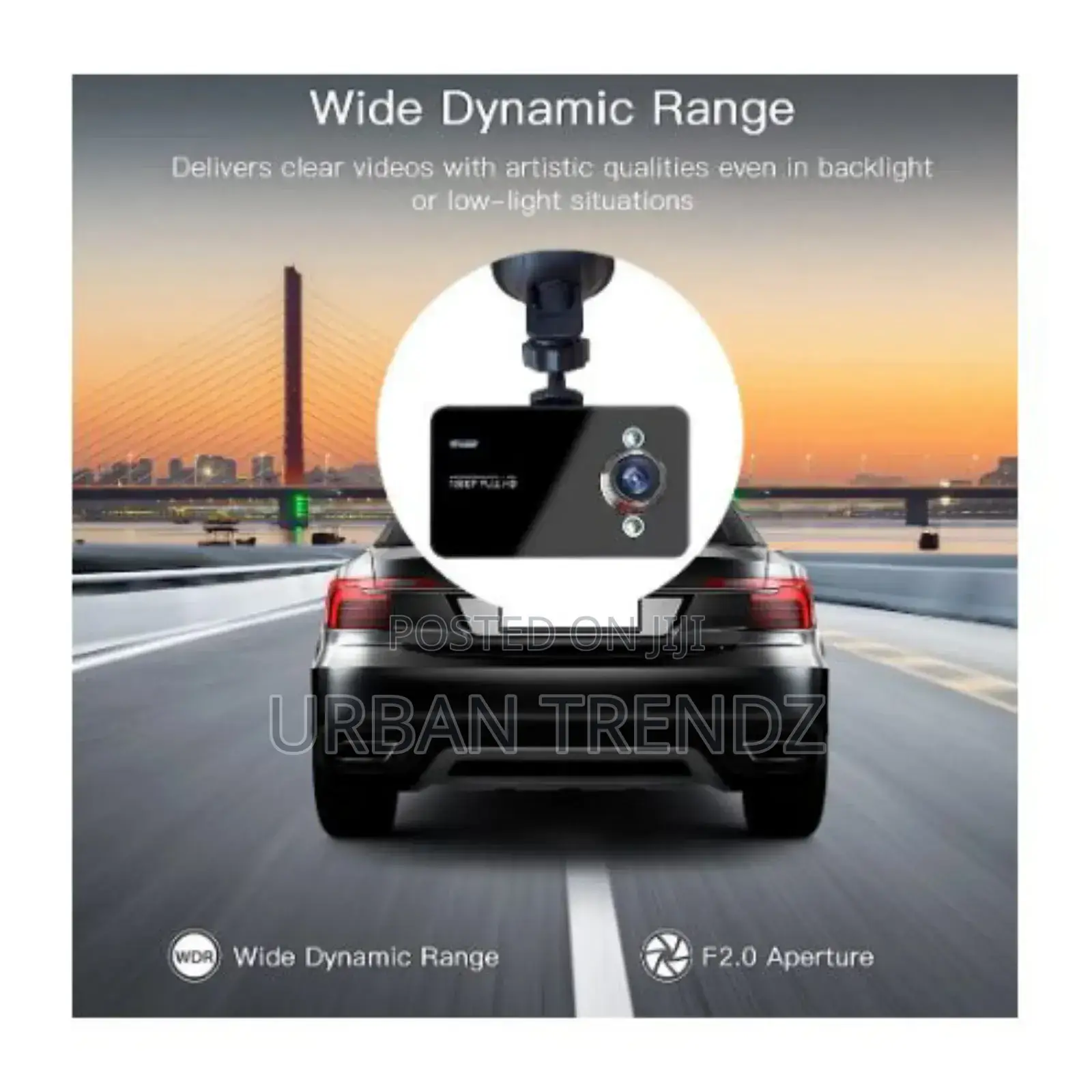 1080P HD Night Vision Dash Car Camera Front Inside Rear