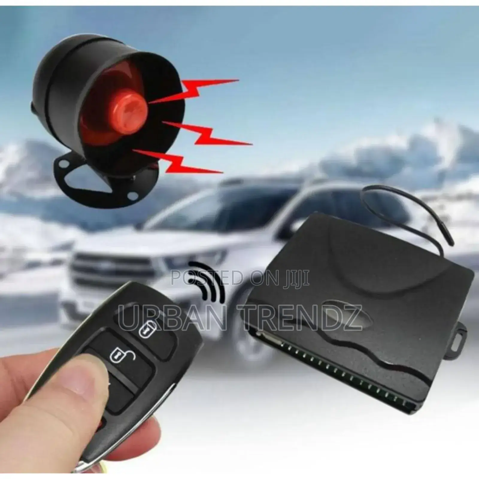 Car Alarm System Anti-Theft Secure Portable-Black