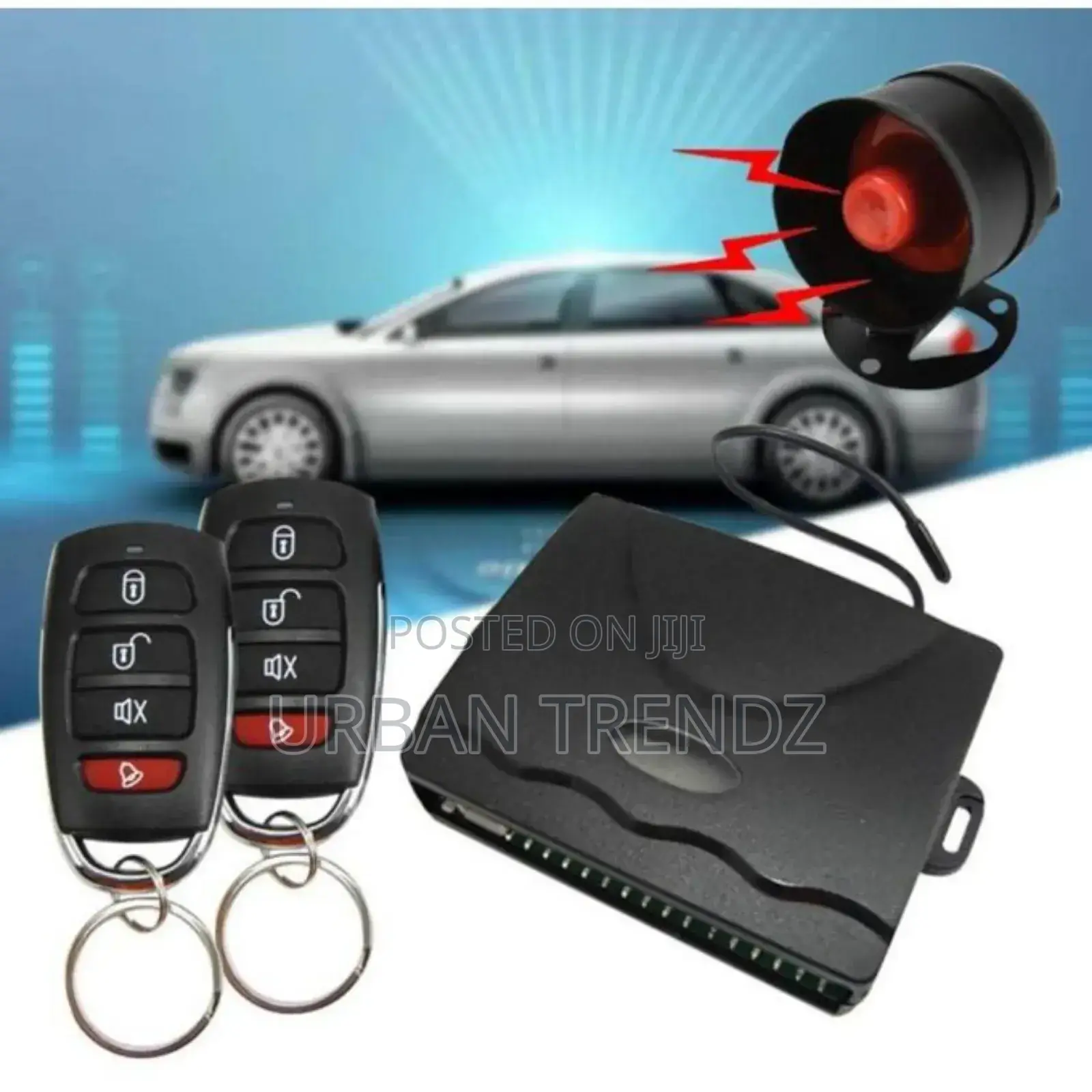 Car Alarm System Anti-Theft Secure Portable-Black