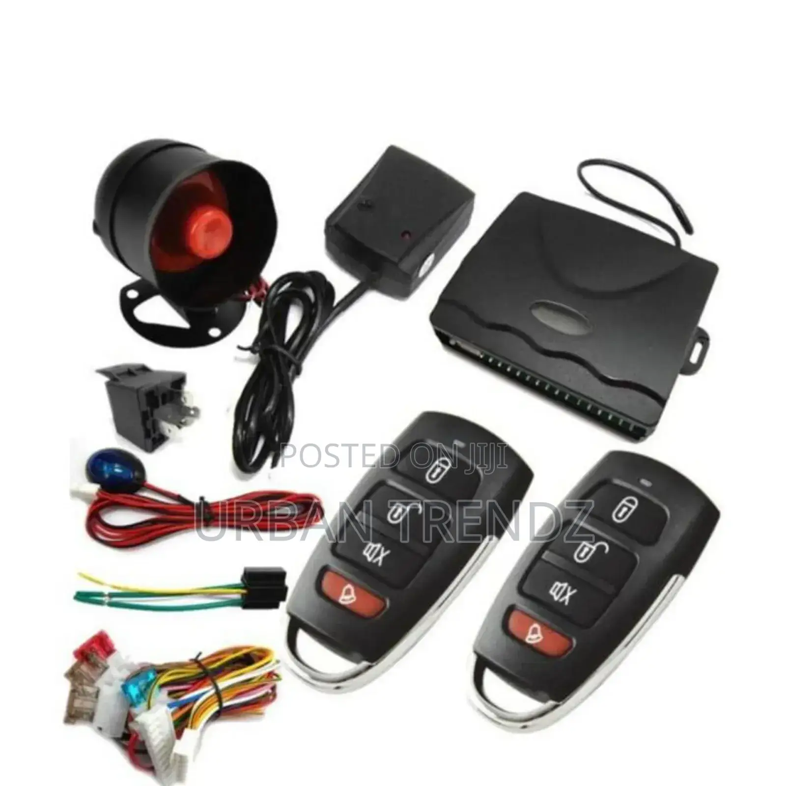 Car Alarm System Anti-Theft Secure Portable-Black