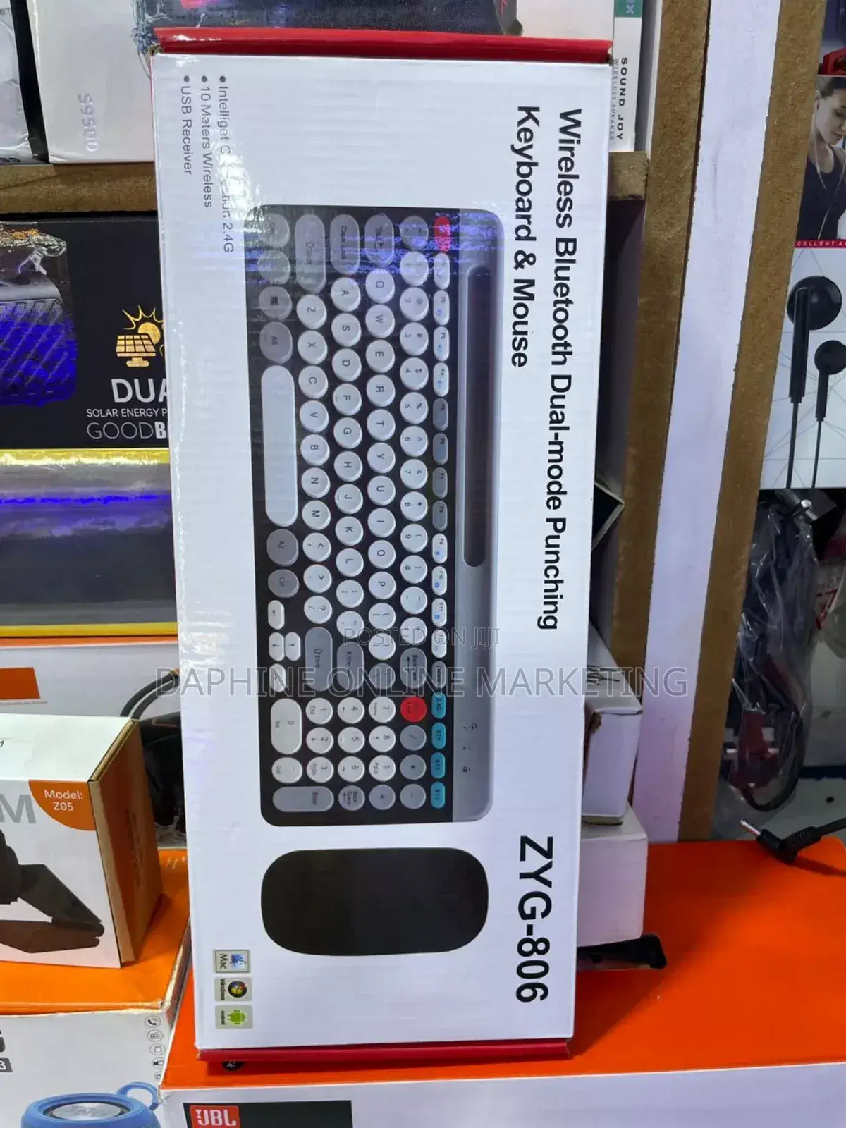 Portable Wireless Keyboard and Mouse Combo