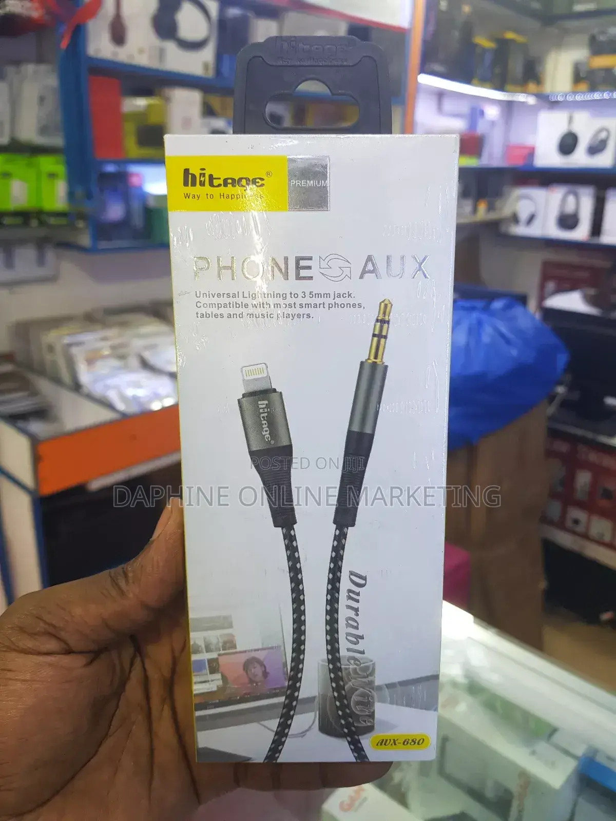Audio Pin to Lightening Cable/ Aux Cable to Lightening