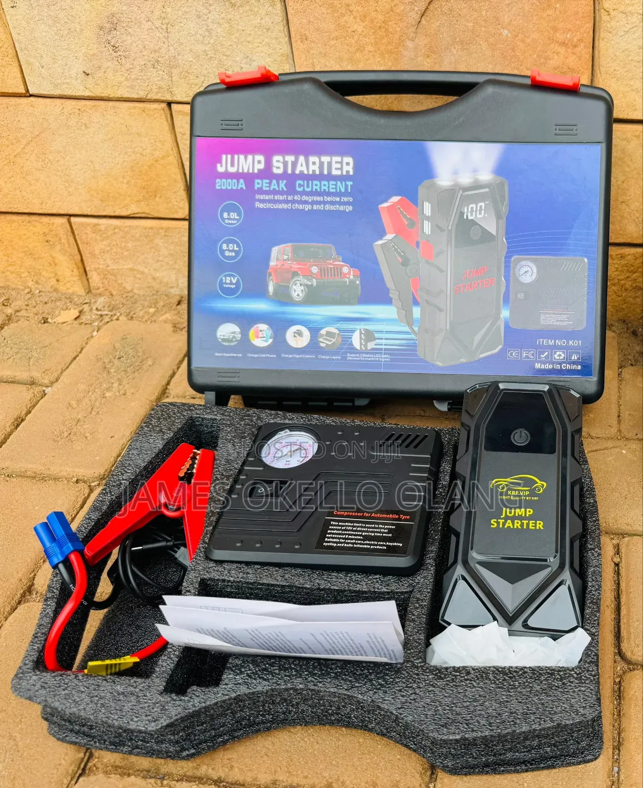 Jump Starter and Tire Pump.