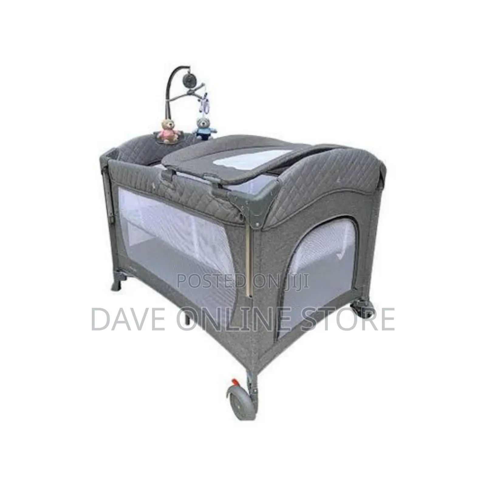 Foldable 4 in 1 Convertible Toddler Iron Playpen Travel Cot