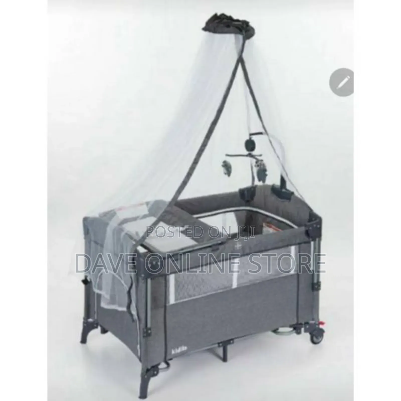Foldable 4 in 1 Convertible Toddler Iron Playpen Travel Cot