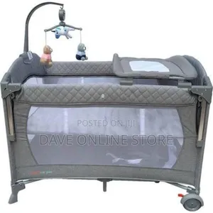 Foldable 4 in 1 Convertible Toddler Iron Playpen Travel Cot