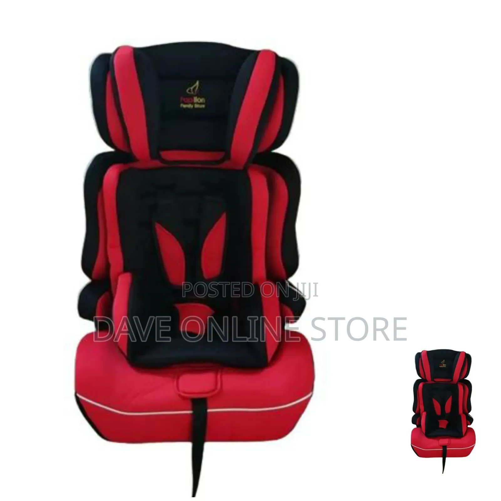 Baby Carseat Backless – Red