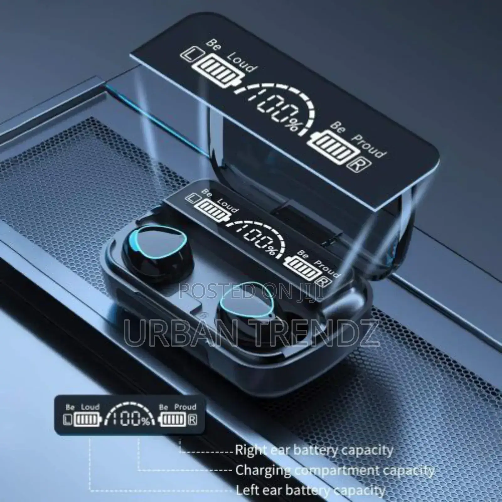 Earbuds Wireless Headsets Bluetooth Earphones Stereo Black