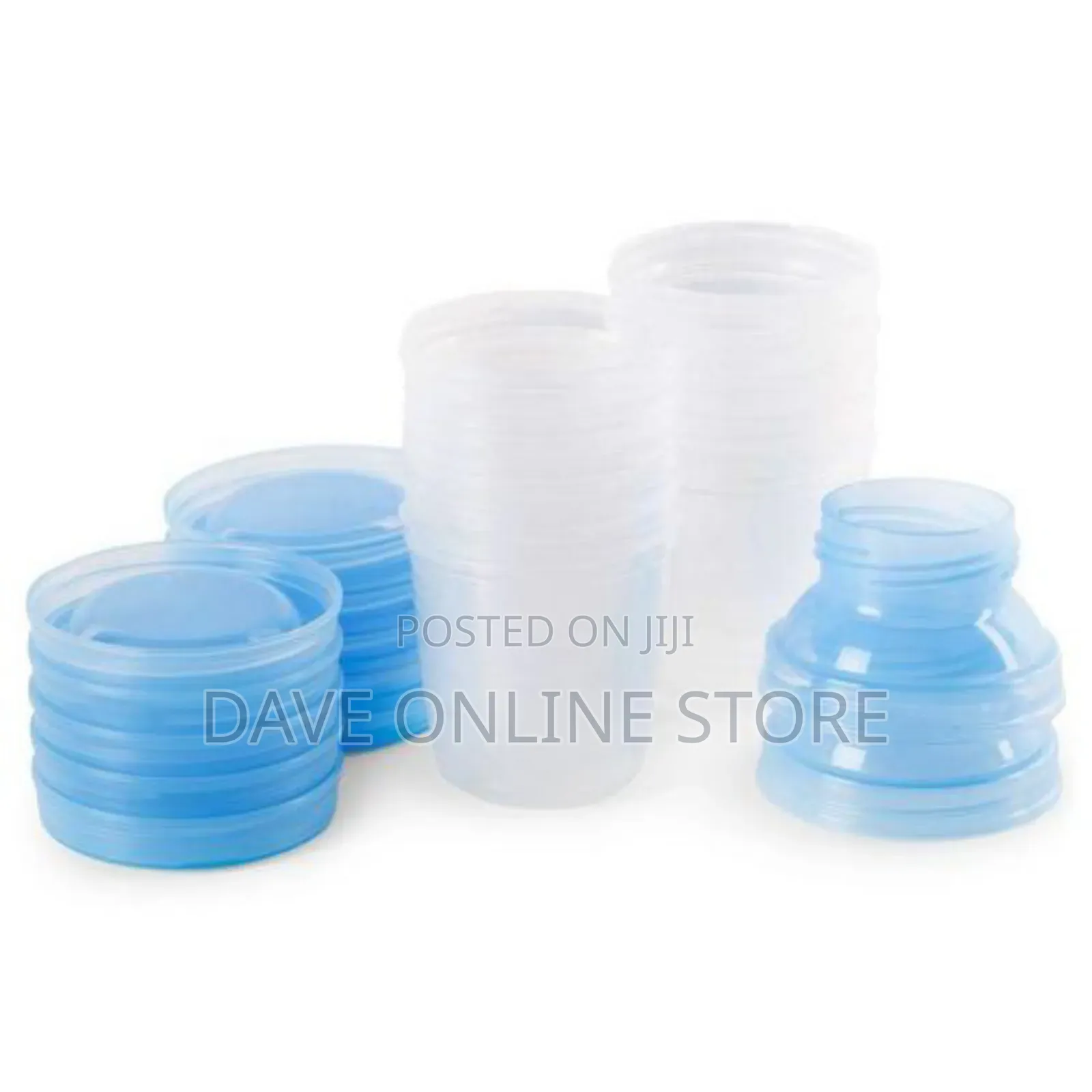 Momeasy Breast Milk Storage Cups 180ml/6oz-6cups-White Blue